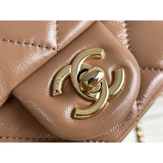 Migliore Repliche Mini flap Borsa con manico superiore Borsa con manico AS5043/AS5032 Beige Economiche Outlet Online