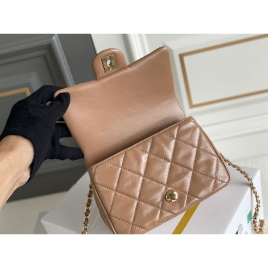 Migliore Repliche Mini flap Borsa con manico superiore Borsa con manico AS5043/AS5032 Beige Economiche Outlet Online