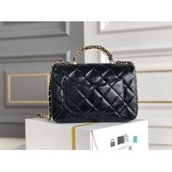 Miglior Falso Mini flap Borsa con manico superiore Borsa AS5043/AS5032 Nero Economiche Premium