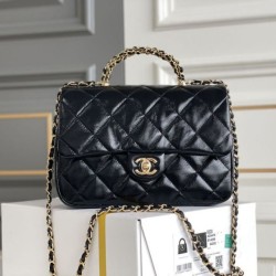 Miglior Falso Mini flap Borsa con manico superiore Borsa AS5043/AS5032 Nero Economiche Premium