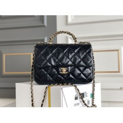 Miglior Falso Mini flap Borsa con manico superiore Borsa AS5043/AS5032 Nero Economiche Premium