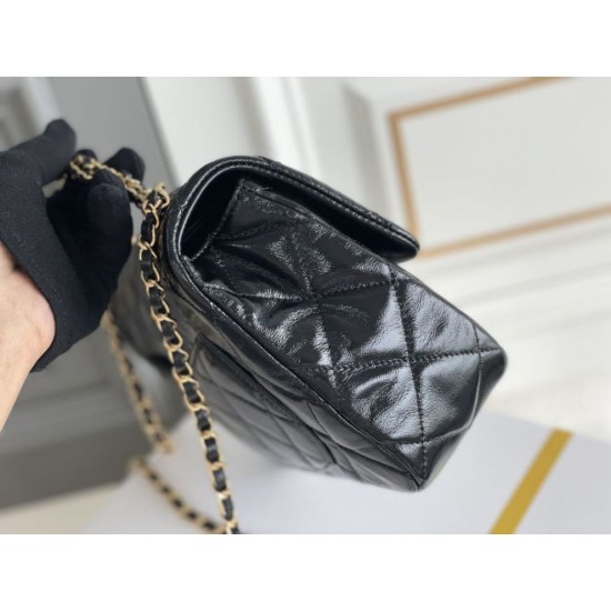 Miglior Falso Mini flap Borsa con manico superiore Borsa AS5043/AS5032 Nero Economiche Premium