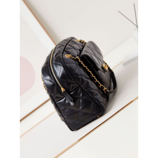 Miglior Falso 24A Maxi Bowling Borsa Washed Denim AS4812 Nero Economiche Premium