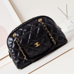 Miglior Falso 24A Maxi Bowling Borsa Washed Denim AS4812 Nero Economiche Premium