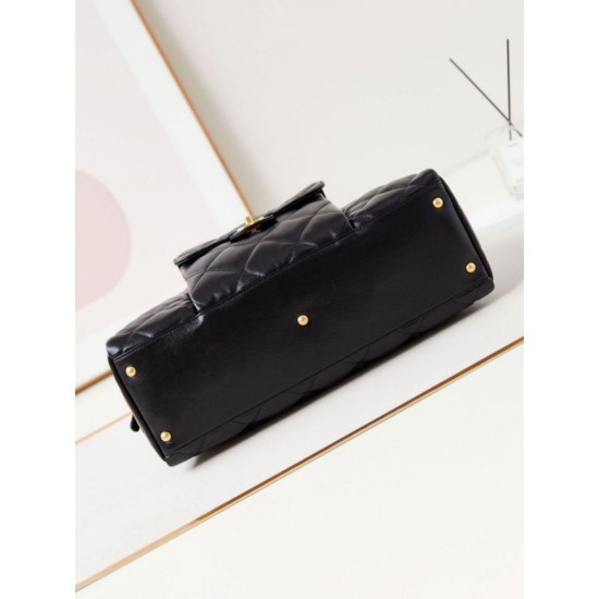 Miglior Falso 24A Maxi Bowling Borsa Washed Denim AS4812 Nero Economiche Premium