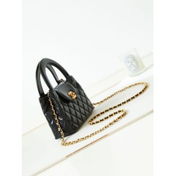 Replica perfetta 23K Kelly Mini shopping Borsa AS4416 Nero Imitazione Outlet Online