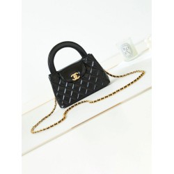 Replica perfetta 23K Kelly Mini shopping Borsa AS4416 Nero Imitazione Outlet Online