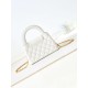 Miglior Falso 23K Kelly Mini shopping Borsa AS4416 Bianco Economiche Premium