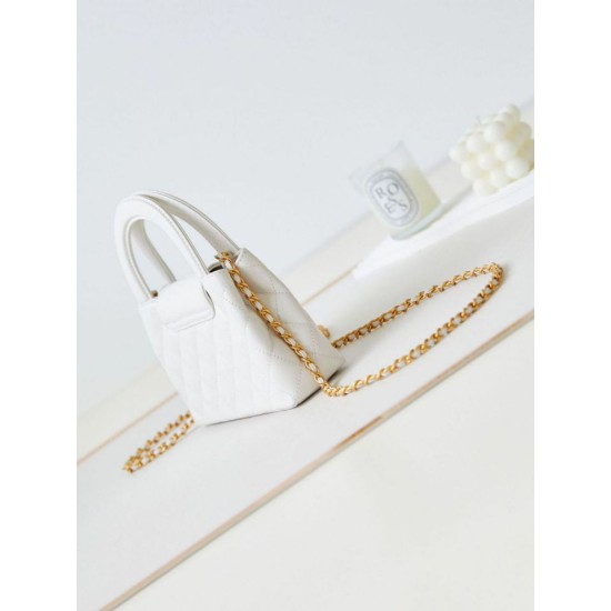 Miglior Falso 23K Kelly Mini shopping Borsa AS4416 Bianco Economiche Premium