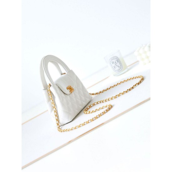 Miglior Falso 23K Kelly Mini shopping Borsa AS4416 Bianco Economiche Premium