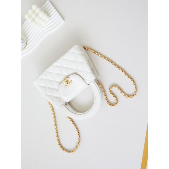 Miglior Falso 23K Kelly Mini shopping Borsa AS4416 Bianco Economiche Premium