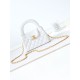 Miglior Falso 23K Kelly Mini shopping Borsa AS4416 Bianco Economiche Premium
