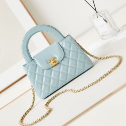 Premio Replica 23K Kelly Mini shopping Borsa AS4416 Azzurro Imitazione Outlet