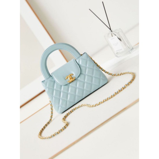 Premio Replica 23K Kelly Mini shopping Borsa AS4416 Azzurro Imitazione Outlet