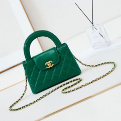Miglior Falso 23K Kelly Mini shopping Borsa AS4416 Verde Economiche Premium