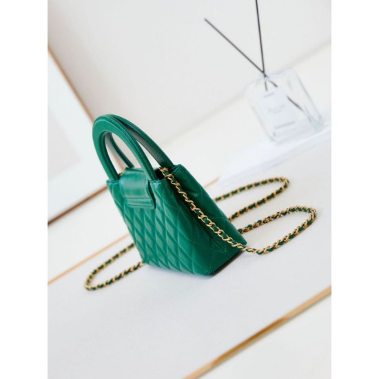 Miglior Falso 23K Kelly Mini shopping Borsa AS4416 Verde Economiche Premium