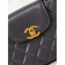 Replica perfetta 23K Kelly Mini shopping Borsa AS4416 Grigio scuro Imitazione Outlet Online