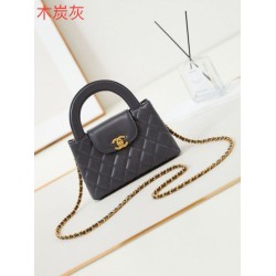 Replica perfetta 23K Kelly Mini shopping Borsa AS4416 Grigio scuro Imitazione Outlet Online