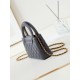 Replica perfetta 23K Kelly Mini shopping Borsa AS4416 Grigio scuro Imitazione Outlet Online