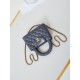 Replica perfetta 23K Kelly Mini shopping Borsa AS4416 Grigio scuro Imitazione Outlet Online