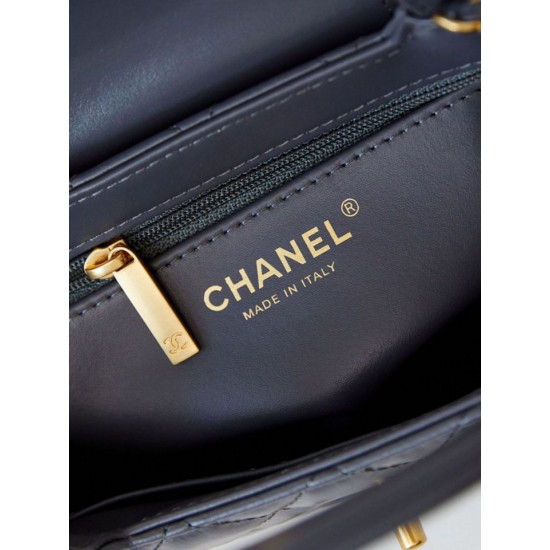 Replica perfetta 23K Kelly Mini shopping Borsa AS4416 Grigio scuro Imitazione Outlet Online