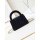 Migliore Repliche 23K Kelly Mini shopping Borsa AS4416 Lana Nero Economiche Outlet Online