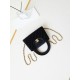 Migliore Repliche 23K Kelly Mini shopping Borsa AS4416 Lana Nero Economiche Outlet Online