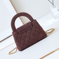 Replica perfetta 23K Kelly Mini shopping Borsa AS4416 Lana Borgogna Imitazione Outlet Online