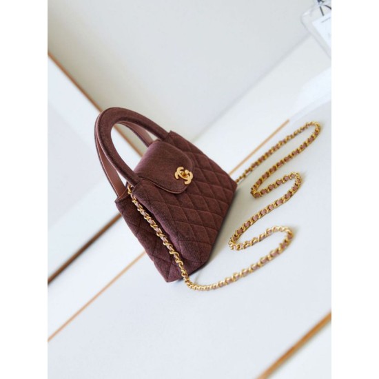 Replica perfetta 23K Kelly Mini shopping Borsa AS4416 Lana Borgogna Imitazione Outlet Online