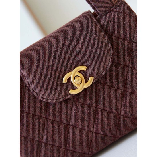 Replica perfetta 23K Kelly Mini shopping Borsa AS4416 Lana Borgogna Imitazione Outlet Online