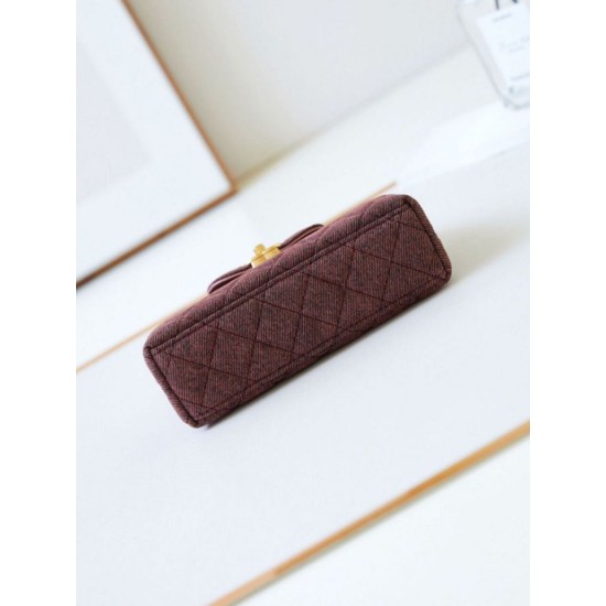 Replica perfetta 23K Kelly Mini shopping Borsa AS4416 Lana Borgogna Imitazione Outlet Online