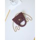 Replica perfetta 23K Kelly Mini shopping Borsa AS4416 Lana Borgogna Imitazione Outlet Online