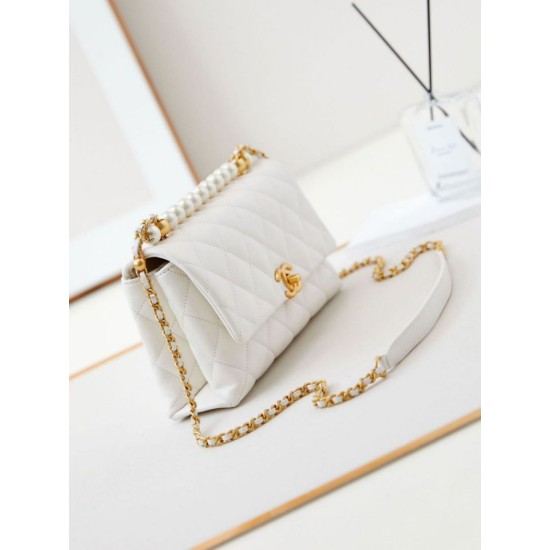 Replica perfetta Flap Chain Borsa AS4997 Bianco Imitazione Outlet Online