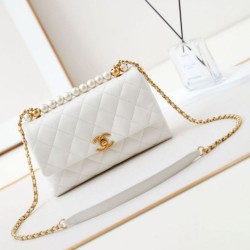 Replica perfetta Flap Chain Borsa AS4997 Bianco Imitazione Outlet Online