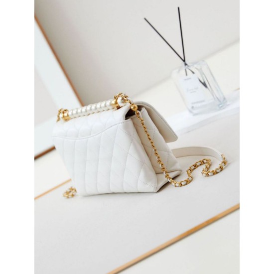 Replica perfetta Flap Chain Borsa AS4997 Bianco Imitazione Outlet Online