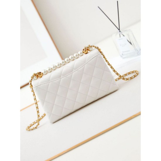 Replica perfetta Flap Chain Borsa AS4997 Bianco Imitazione Outlet Online