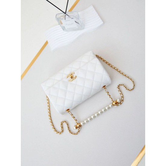 Replica perfetta Flap Chain Borsa AS4997 Bianco Imitazione Outlet Online