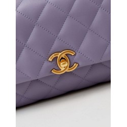 Miglior Falso Flap Chain Borsa AS4997 Viola Economiche Premium
