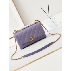 Miglior Falso Flap Chain Borsa AS4997 Viola Economiche Premium