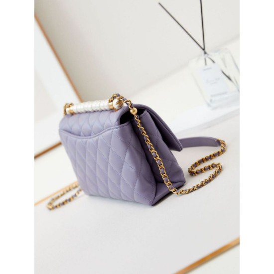 Miglior Falso Flap Chain Borsa AS4997 Viola Economiche Premium