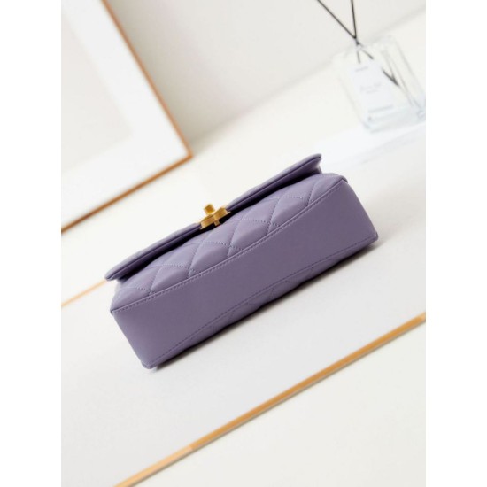 Miglior Falso Flap Chain Borsa AS4997 Viola Economiche Premium
