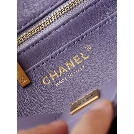 Miglior Falso Flap Chain Borsa AS4997 Viola Economiche Premium