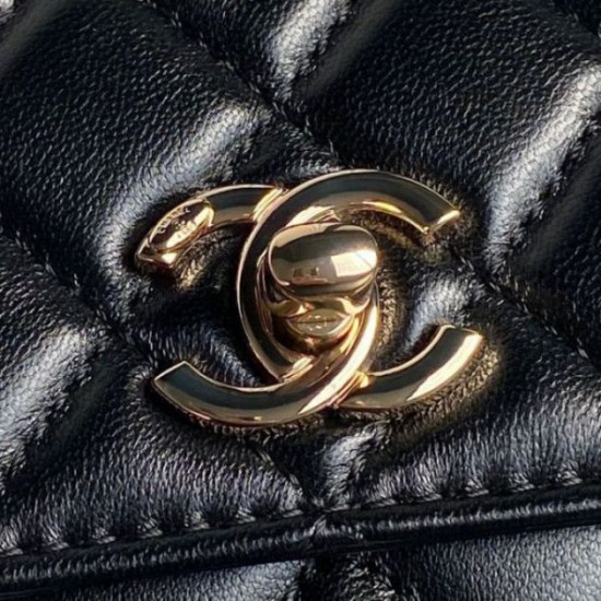Migliore Repliche Borsa Woc 24B Trendy CC con patta AP4184 Nera Economiche Outlet Online