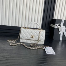 Migliore Repliche Borsa Woc 24B Trendy CC con patta AP4184 Bianca Economiche Outlet Online