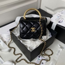 Replica perfetta Borsa Mini con patta AS4385 Nera Imitazione Outlet Online