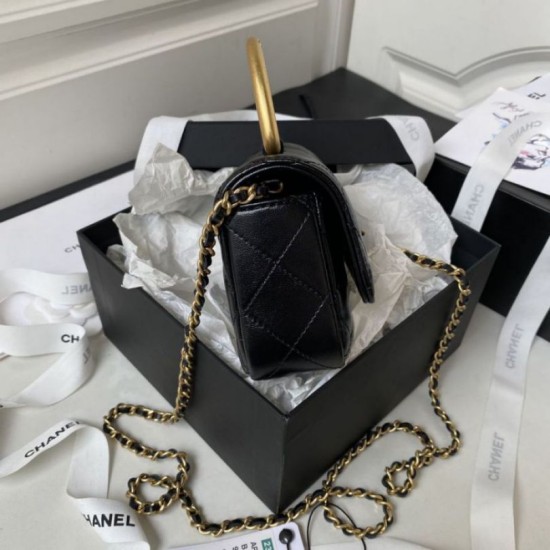 Replica perfetta Borsa Mini con patta AS4385 Nera Imitazione Outlet Online