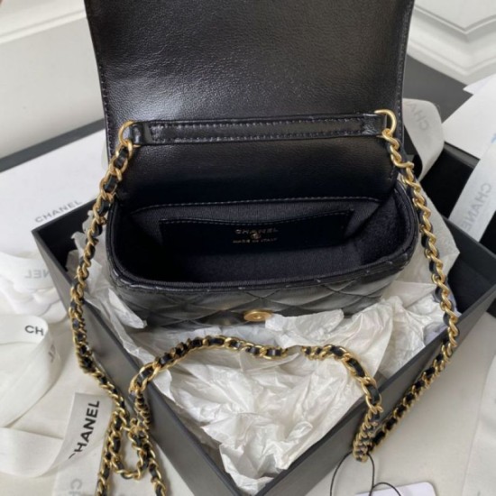 Replica perfetta Borsa Mini con patta AS4385 Nera Imitazione Outlet Online