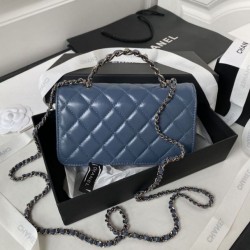 Perfette Qualità Repliche Borsa a tracolla Borsa AP3566 Blu Imitazione