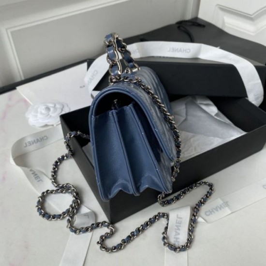 Perfette Qualità Repliche Borsa a tracolla Borsa AP3566 Blu Imitazione