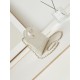 Miglior Falso 31 Mini Shopping Borsa Pochette con catena lucida AS3656 Bianca Economiche Premium